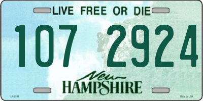 NH license plate 1072924