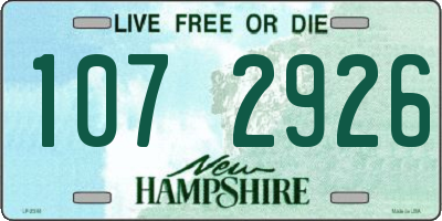 NH license plate 1072926
