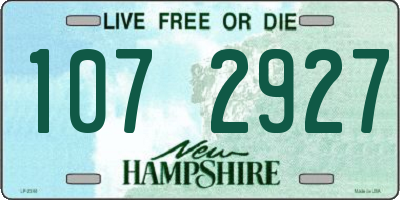 NH license plate 1072927