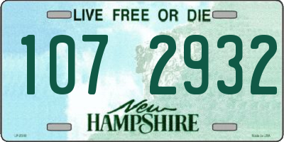 NH license plate 1072932