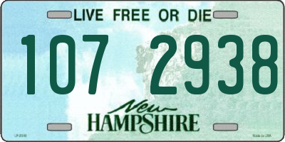 NH license plate 1072938