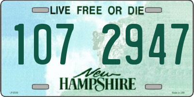 NH license plate 1072947