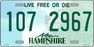 NH license plate 1072967