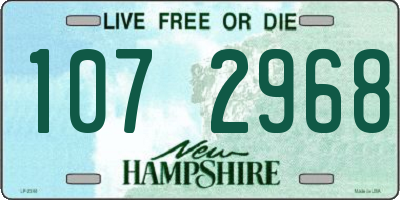 NH license plate 1072968