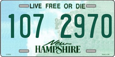 NH license plate 1072970