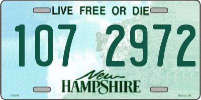 NH license plate 1072972