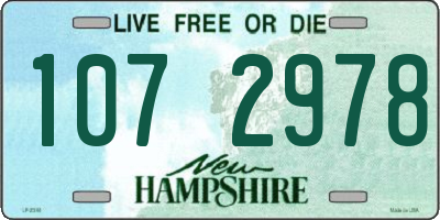 NH license plate 1072978