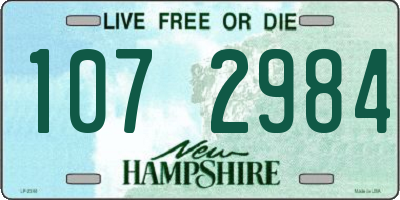NH license plate 1072984