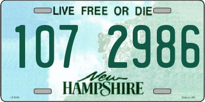 NH license plate 1072986