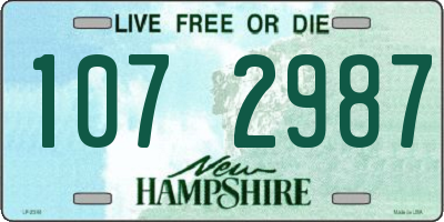 NH license plate 1072987