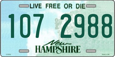 NH license plate 1072988