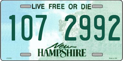 NH license plate 1072992