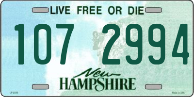 NH license plate 1072994