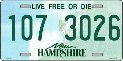 NH license plate 1073026