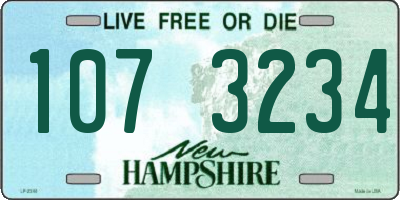 NH license plate 1073234