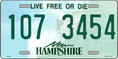 NH license plate 1073454