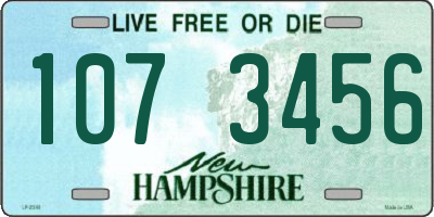 NH license plate 1073456