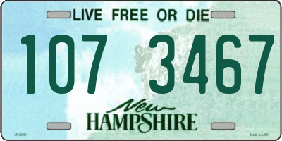 NH license plate 1073467