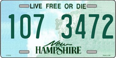 NH license plate 1073472