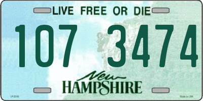 NH license plate 1073474