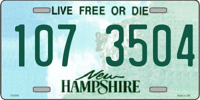 NH license plate 1073504