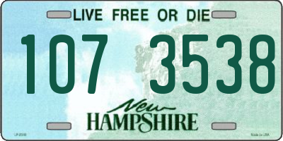 NH license plate 1073538