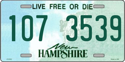 NH license plate 1073539