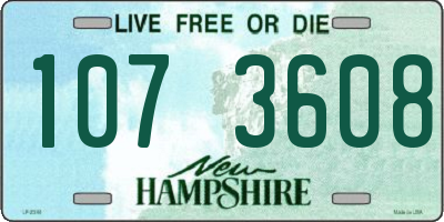 NH license plate 1073608