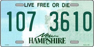 NH license plate 1073610