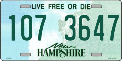 NH license plate 1073647