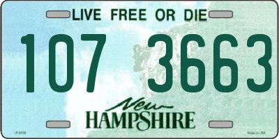 NH license plate 1073663