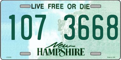 NH license plate 1073668