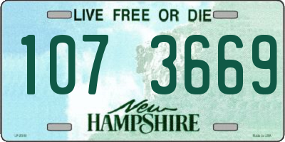 NH license plate 1073669