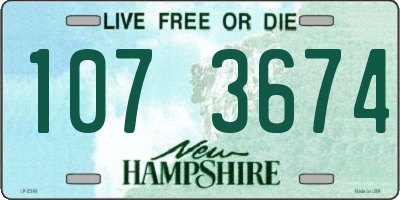 NH license plate 1073674