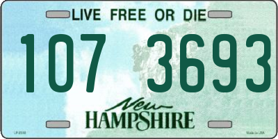 NH license plate 1073693