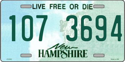 NH license plate 1073694