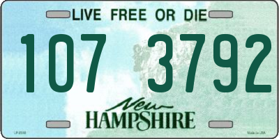 NH license plate 1073792