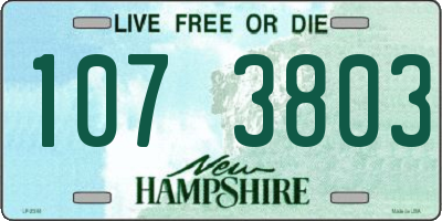 NH license plate 1073803