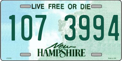 NH license plate 1073994