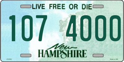 NH license plate 1074000