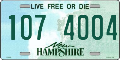 NH license plate 1074004