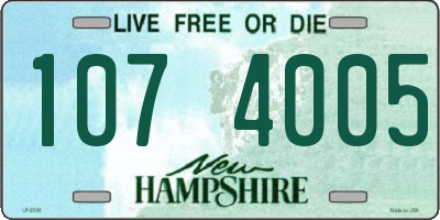 NH license plate 1074005
