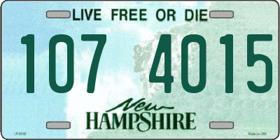 NH license plate 1074015