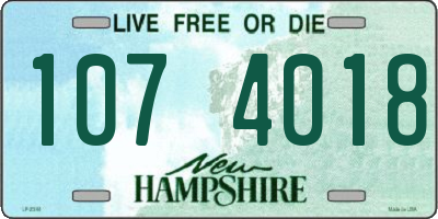 NH license plate 1074018