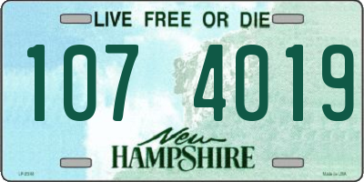 NH license plate 1074019