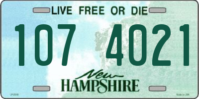 NH license plate 1074021