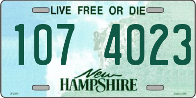NH license plate 1074023