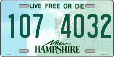 NH license plate 1074032
