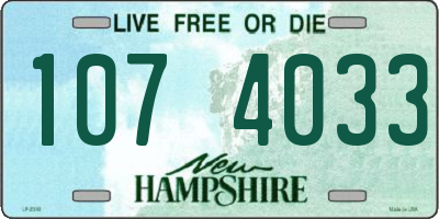 NH license plate 1074033