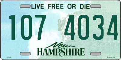 NH license plate 1074034